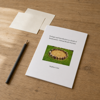 Prologue and Introduction to a Study of Biodynamics — slim paperback in a natural reading-desk view