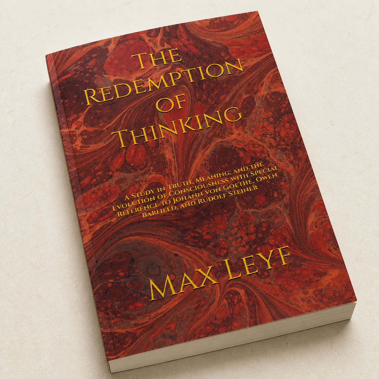 The Redemption of Thinking paperback cover, binding, and page-edge detail
