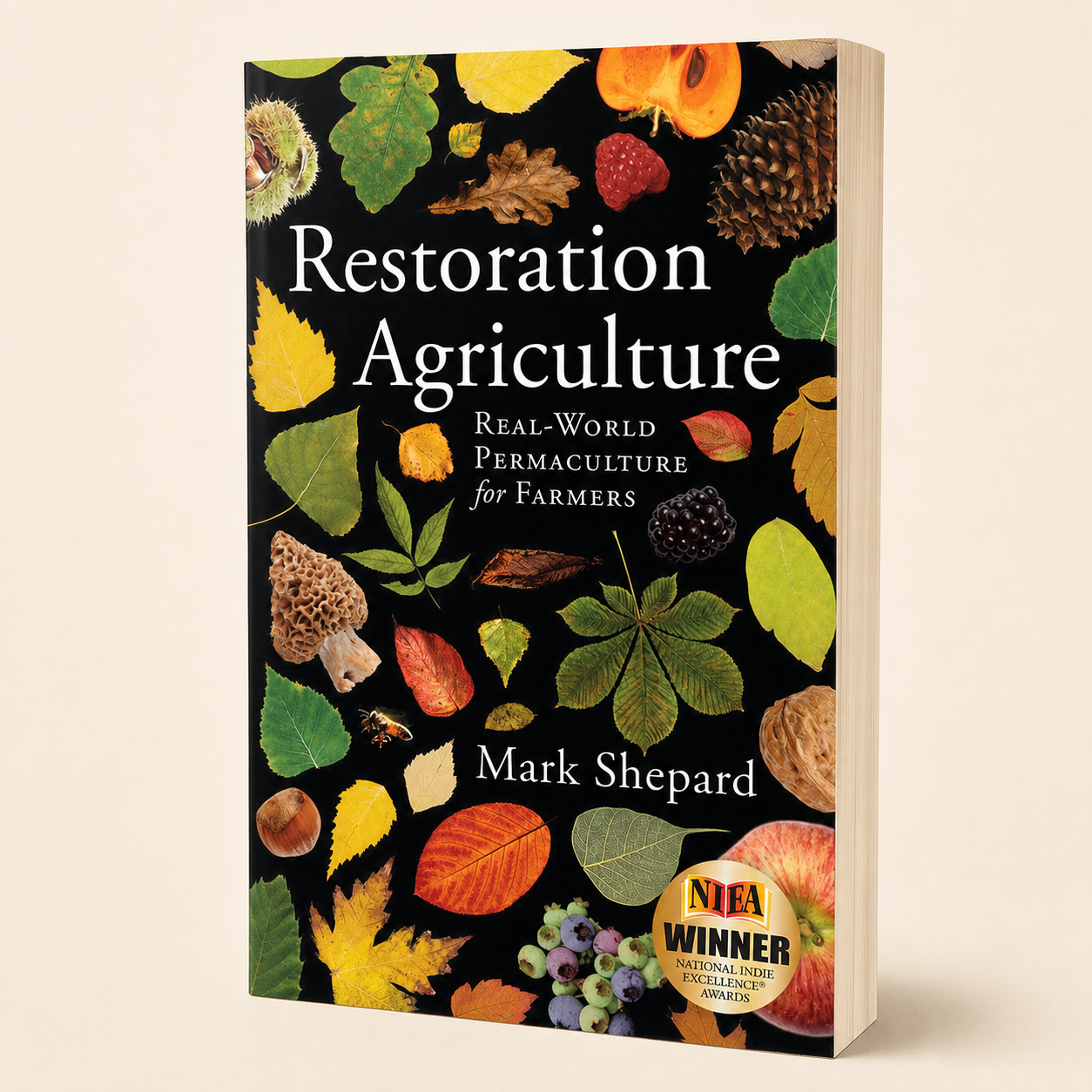 Restoration Agriculture paperback, three-quarter front view