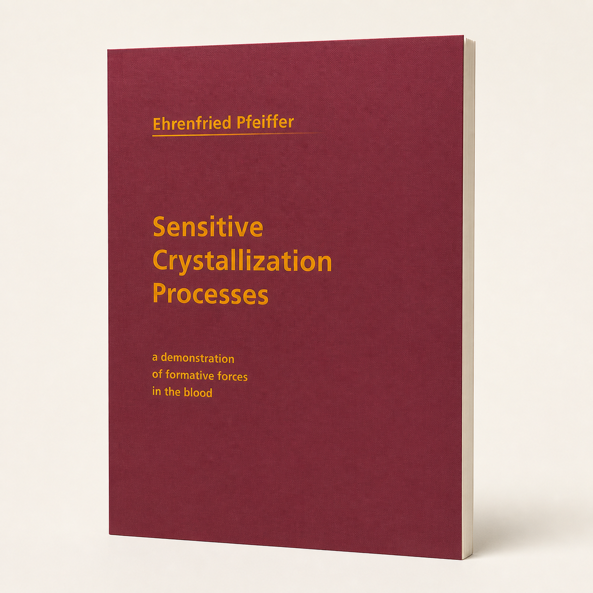 Sensitive Crystallization Processes — 64-page broad, very thin paperback, three-quarter product view