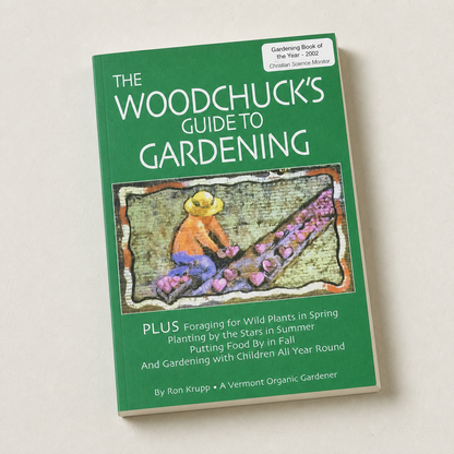The Woodchuck's Guide to Gardening paperback, three-quarter front view