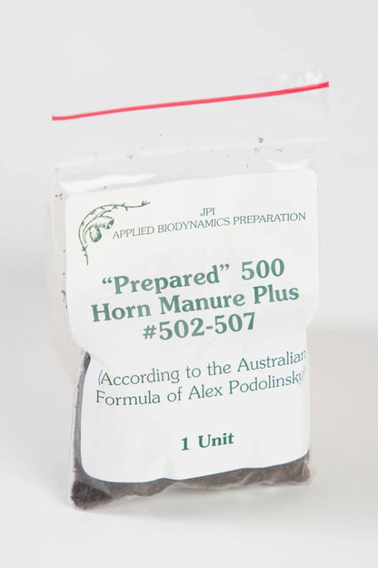 'Prepared' 500 Horn Manure Preparation (BD 500P – Alex Podolinsky Method) Biodynamic Horn Manure PLUS all Compost Preparations - Spray Preparation - The Josephine Porter Institute